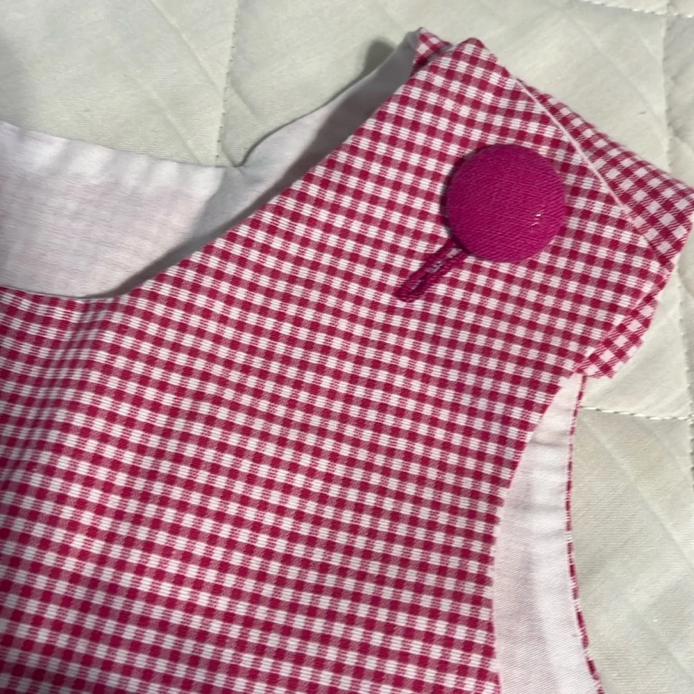 Custom Checked Pom Pom Ballerina Top Pantaloons Girls Small